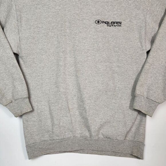Vtg 90s Polaris Sweater Men L Snowmobile Embroidered Racing Dirt‎ Bike Bikercore - Picture 4 of 11